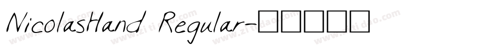 NicolasHand Regular字体转换